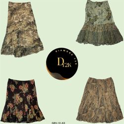 Y2K Earthy Poly Skirts | Vintage Core Aesthetic (G..