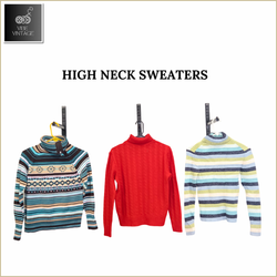 HIGH NECK SWEATERS - 09 PCS
