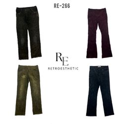 Y2K Flared Unique Corduroy Pants (RE-266)