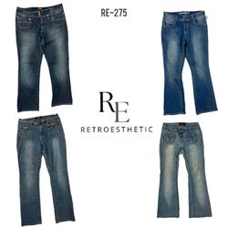 Y2K Unique Flared Denim Jeans (RE-275)