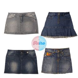 Y2K Denim Mini Skirts: 10 Pcs