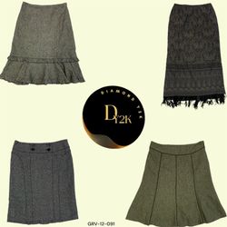 Trendy Y2K Wool Midi Skirts – Winter Essentials (G..