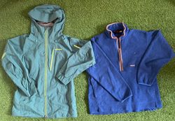 Patagonia Fleece & carhartt parachute Jackets