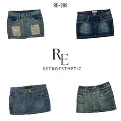 Y2K Denim Mini Skirts (RE-289)