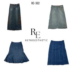 Y2K Denim Long Skirts (RE-302)