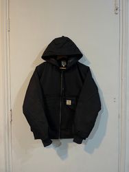 Vintage Carhartt Rework Style Black Hooded Jackets..