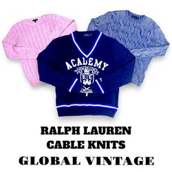 Polo Ralph Lauren Cable Knits Sweater - 12 Pieces