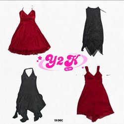 Y2K Romantic Goth Girl Dress Mix