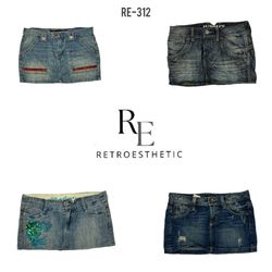 Y2K Denim Mix Skirts (RE-312)