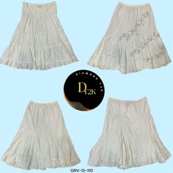 Vintage Y2K White Cotton Skirt – Effortless Summer..