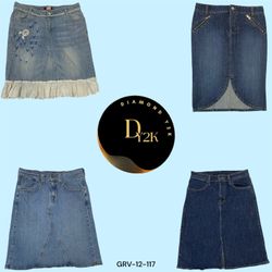 Retro Vibes: Y2K Denim Midi Skirt for Every Look (..