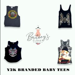 Y2K Affliction Chic Tanks And Tees Featuring Harle..