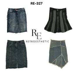 Y2K Denim Midi Skirts (RE-327)