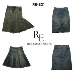 Y2K Folly Maxi Denim Skirts (RE-321)