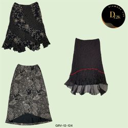 Y2K Black Polka Dot Skirt – Retro Chic (GRV-12-124..