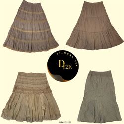 Y2K Cream Cotton Skirts: Timeless Casual Chic (GRV..