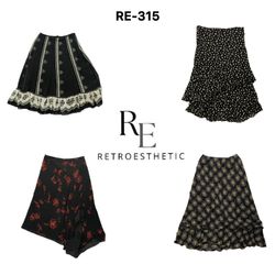 Y2K Gothic Black Poly Skirts (RE-315)