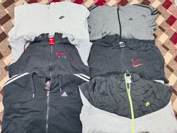 Felpa con zip completa Nike e adidas