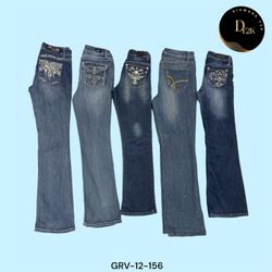 Retro Vibes: Y2K Flared Denim Jeans (GRV-12-156)