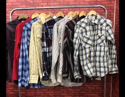 Chemises western pour hommes 10 pièces