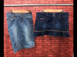 Y2K Denim Minirock 10 Stück