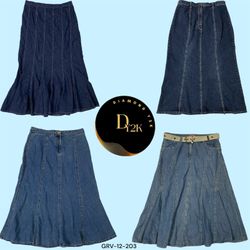 Vintage-Inspired Y2K Denim Skirt (GRV-12-203)