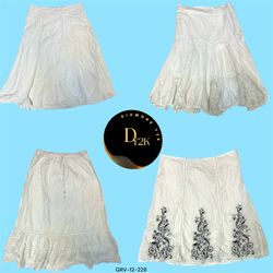 Y2K White Cotton Skirt – Casual and Cool (GRV-12-2..