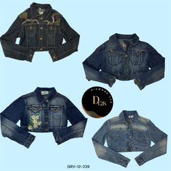 Retro Y2K Cropped Denim Jackets (GRV-12-239)