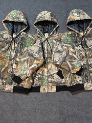 Vintage Carhartt Rework Style Realtree Camo Hooded..