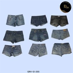 Retro Y2K Denim Mini Shorts (GRV-12-255)