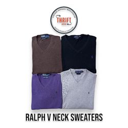 #VV547 Ralph Lauren V Neck Sweaters 19PCs