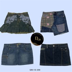 Collezione di Mini Gonne in Denim Y2K (GRV-12-259)