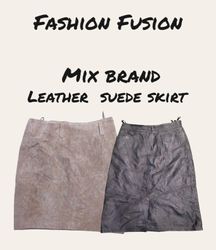 Leather - suede skirt (FF-362)