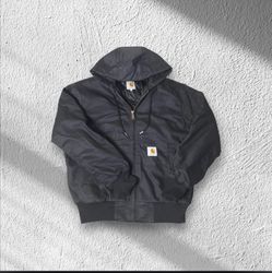 Vintage rework hooded carhartt jackets black