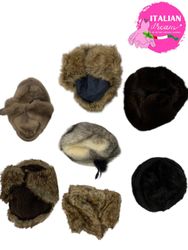 Y2k synthetic fur caps mixed