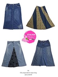 Gonne maxi lunghe in denim uniche Y2K