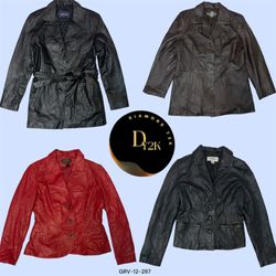 Y2K Vintage Leather Jacket - Classic & Timeless (G..