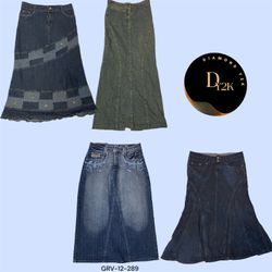 Vintage Y2K Denim Long Skirts – Candie’s, Style & ..