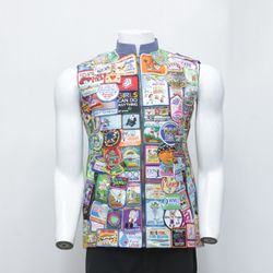 Rework Rockstar Embroided Patch Vest