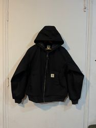 Vintage Carhartt Rework Style Black Hooded Jackets..