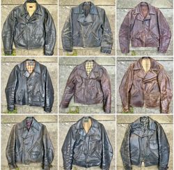 Vintage leather jackets  -10 pieces