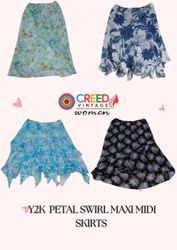 CR3165 Y2K Patel Swirl Jupes Maxi Midi - 8 pièces