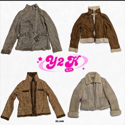 Y2K Shearling Zipper Jackets