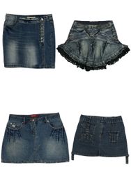 Y2K Denim Mini Skirts S-812