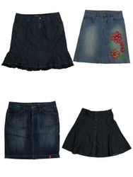 Y2K denim Midi Skirts S-814