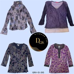 Retro Chic: Y2K Purple Tops Collection (GRV-12-310..