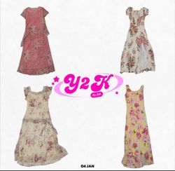 Mix di Maxi Dress Cottagecore Y2K