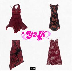 Y2K Grunge Romance MIDI Kleider