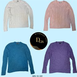 Vintage Y2K Cable Knit Sweater (GRV-12-341)