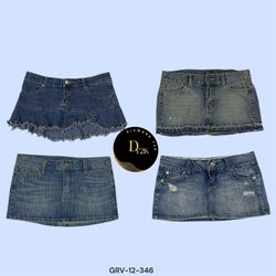 Y2K Vintage Denim Mini Röcke (GRV-12-346)